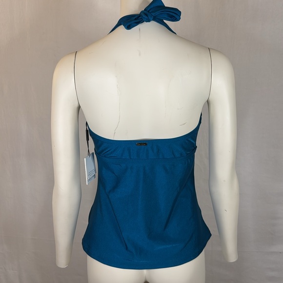 NWT! Calvin Klein Teal Halter Tankini Top - Picture 7 of 8